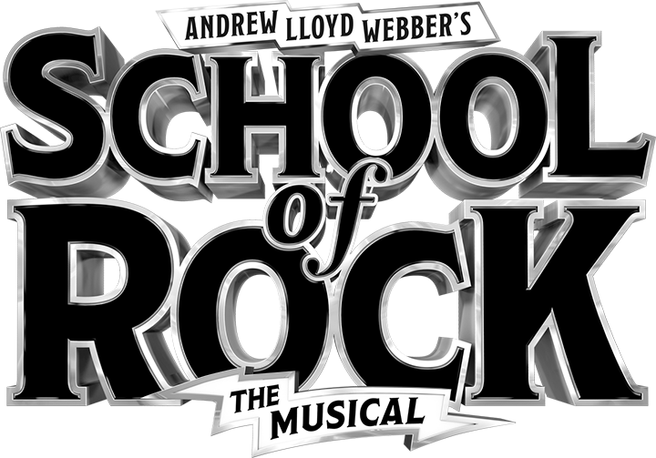 Andrew Lloyd Webber's School Of Rock The Musical show logo on transparent background
